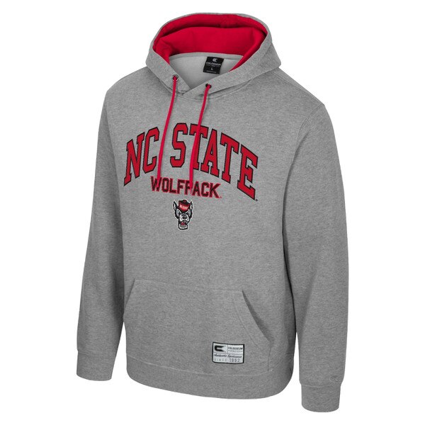 Heather Grey Team Hood Sweat - NC S